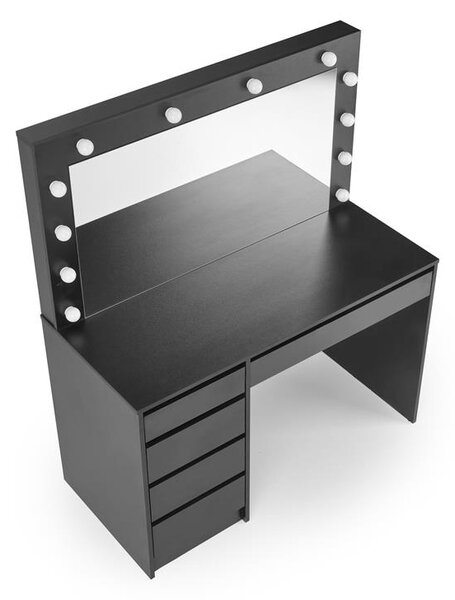Fésülkődőasztal Hektor XL (fekete) (tükörrel)