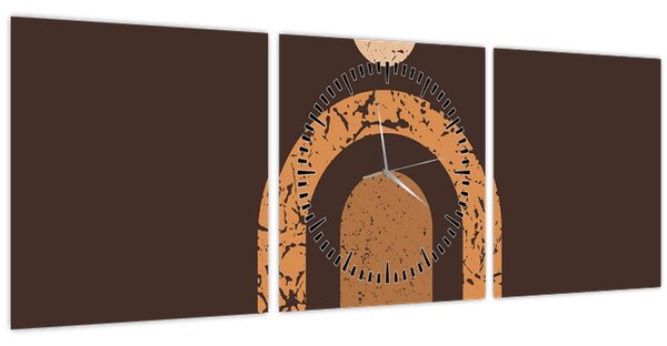 Kép - Narancssárga ívek N⁰3 (órával) (90x30 cm)