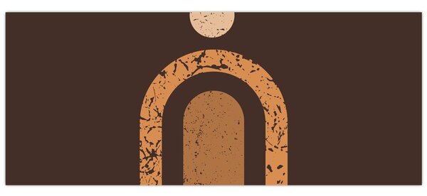 Kép - Narancssárga ívek N⁰3 (120x50 cm)
