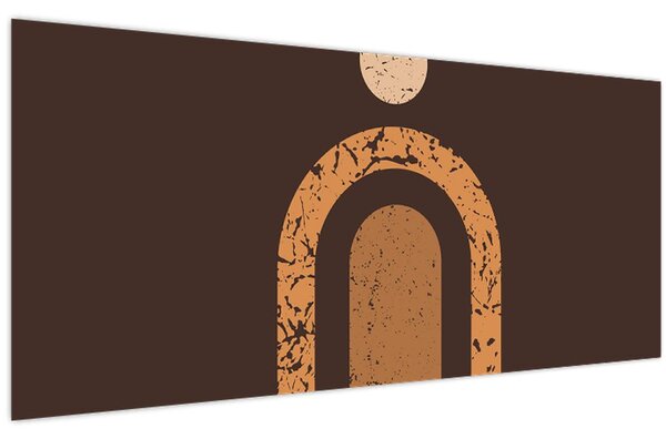 Kép - Narancssárga ívek N⁰3 (120x50 cm)