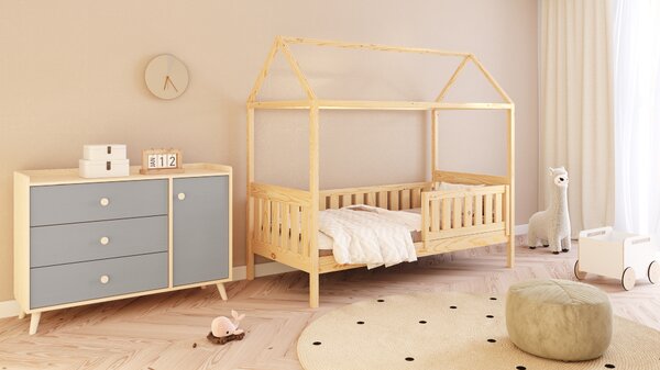 Nemos 80x160 egyszintes gyermekágy - fenyőfa