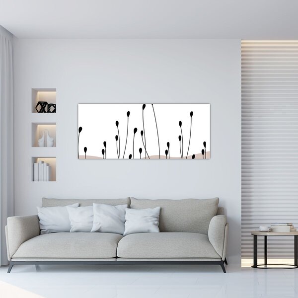 Kép - Grafikus rét N⁰1 (120x50 cm)