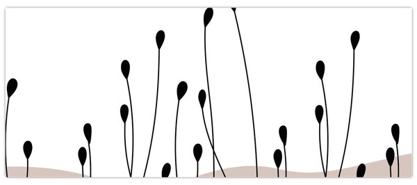 Kép - Grafikus rét N⁰1 (120x50 cm)