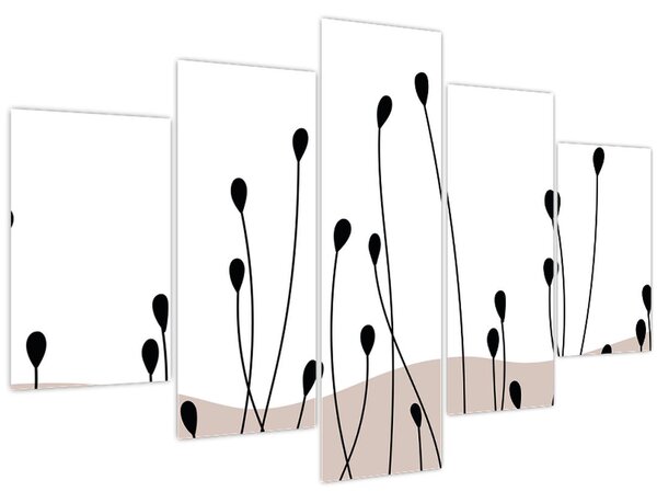 Kép - Grafikus rét N⁰1 (150x105 cm)