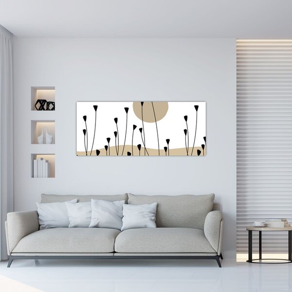 Kép - Grafikus rét N⁰2 (120x50 cm)