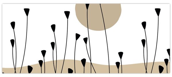 Kép - Grafikus rét N⁰2 (120x50 cm)