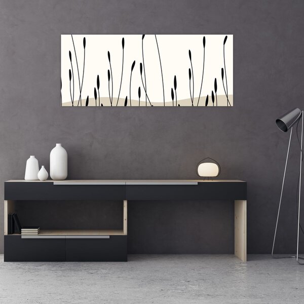 Kép - Grafikus rét N⁰3 (120x50 cm)