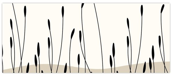 Kép - Grafikus rét N⁰3 (120x50 cm)