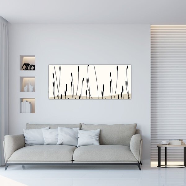 Kép - Grafikus rét N⁰3 (120x50 cm)