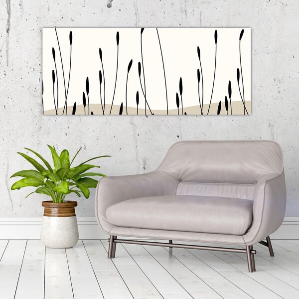 Kép - Grafikus rét N⁰3 (120x50 cm)