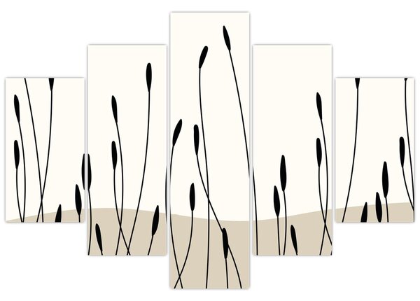 Kép - Grafikus rét N⁰3 (150x105 cm)