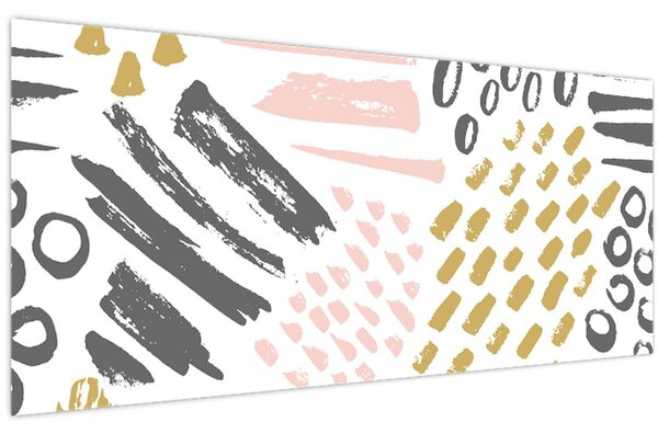 Kép - Absztrakt stroke-ok (120x50 cm)