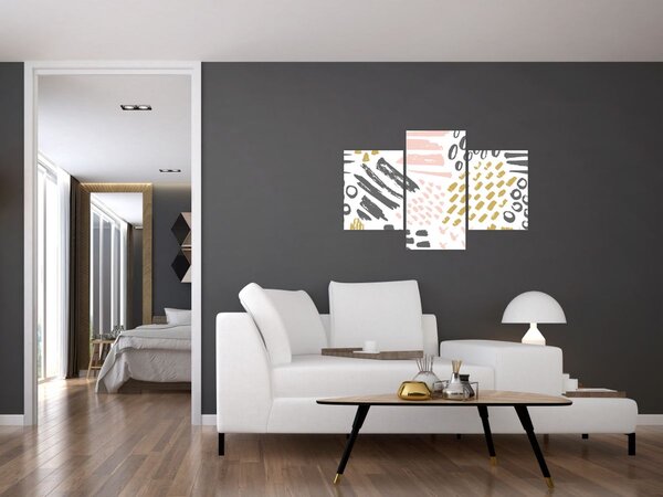 Kép - Absztrakt stroke-ok (90x60 cm)