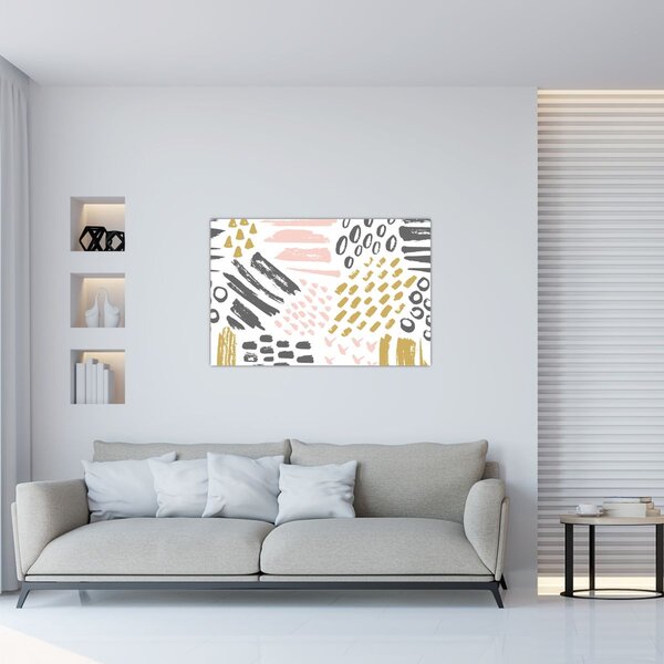 Kép - Absztrakt stroke-ok (90x60 cm)
