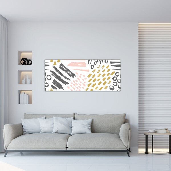 Kép - Absztrakt stroke-ok (120x50 cm)