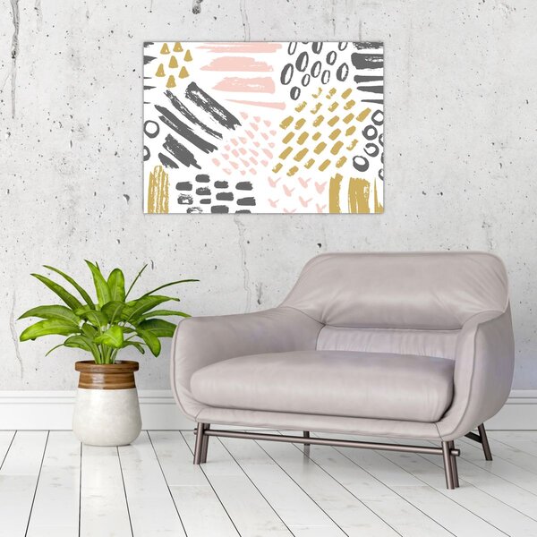 Kép - Absztrakt stroke-ok (70x50 cm)