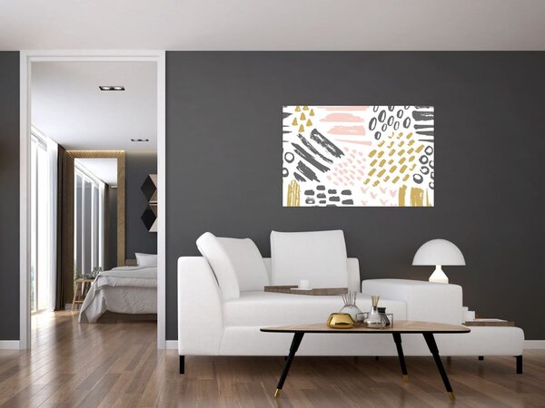 Kép - Absztrakt stroke-ok (90x60 cm)