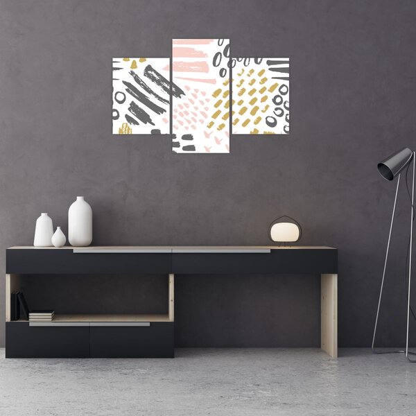 Kép - Absztrakt stroke-ok (90x60 cm)