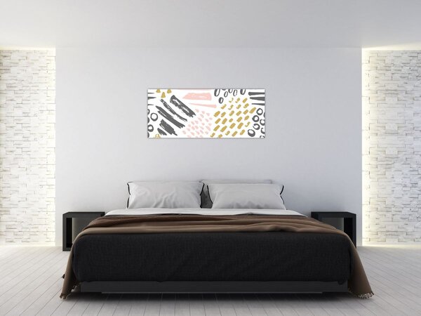 Kép - Absztrakt stroke-ok (120x50 cm)
