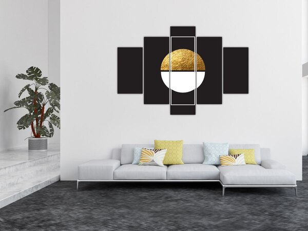 Kép - Absztrakció arany és fekete N⁰1 (150x105 cm)