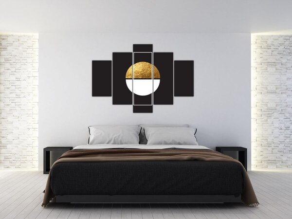 Kép - Absztrakció arany és fekete N⁰1 (150x105 cm)