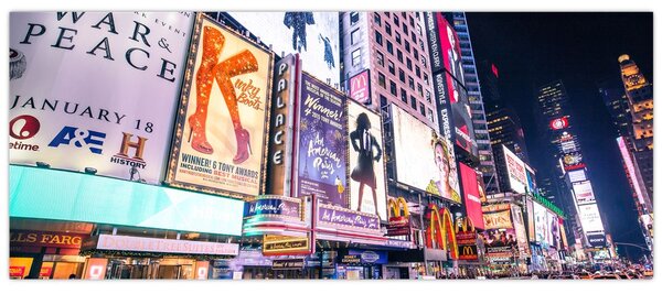 Kép - New York Theater District (120x50 cm)