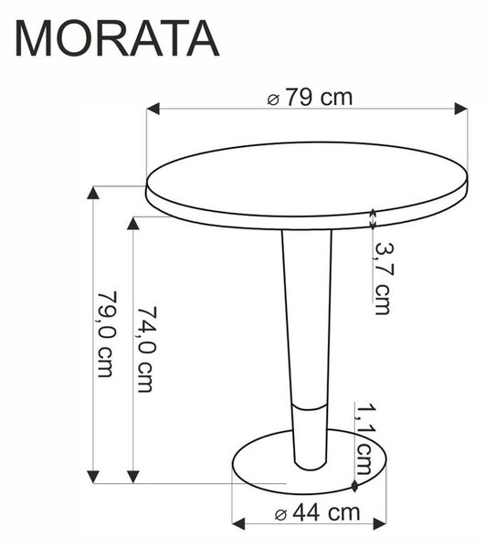 Étkezőasztal Marva (fehér márvány + fekete + arany)
