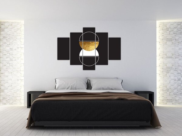 Kép - Absztrakció arany és fekete N⁰2 (150x105 cm)
