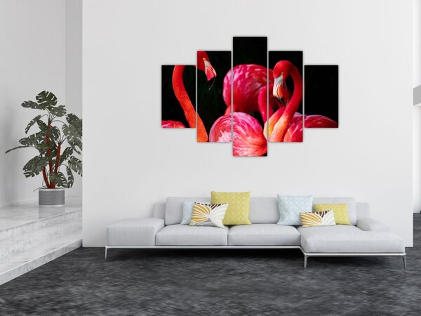 Vörös flamingók képe (150x105 cm)