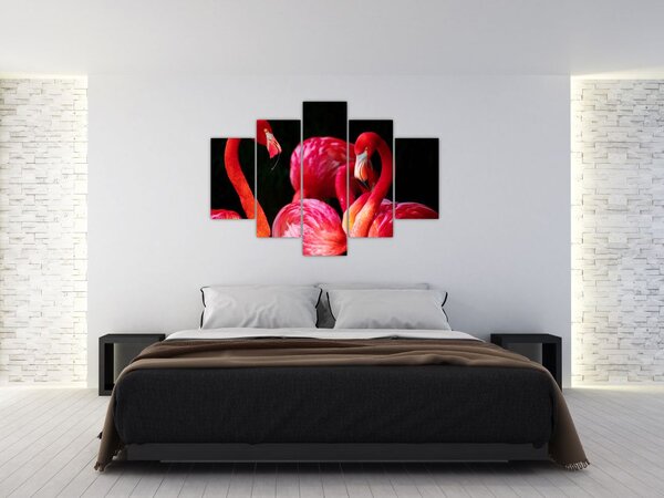Vörös flamingók képe (150x105 cm)
