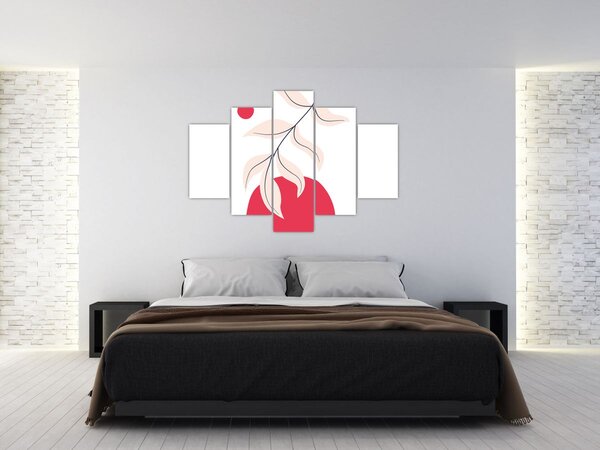 Kép - Rózsaszín virágos absztrakció N⁰2 (150x105 cm)
