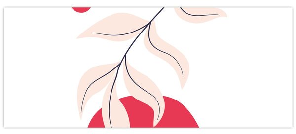 Kép - Rózsaszín virágos absztrakció N⁰2 (120x50 cm)