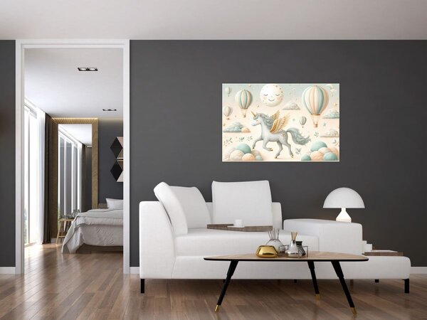 Kép - Boldog egyszarvú (90x60 cm)
