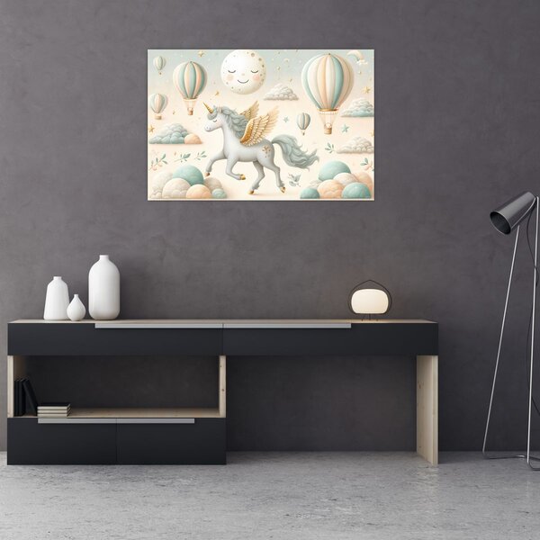 Kép - Boldog egyszarvú (90x60 cm)