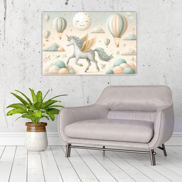 Kép - Boldog egyszarvú (90x60 cm)