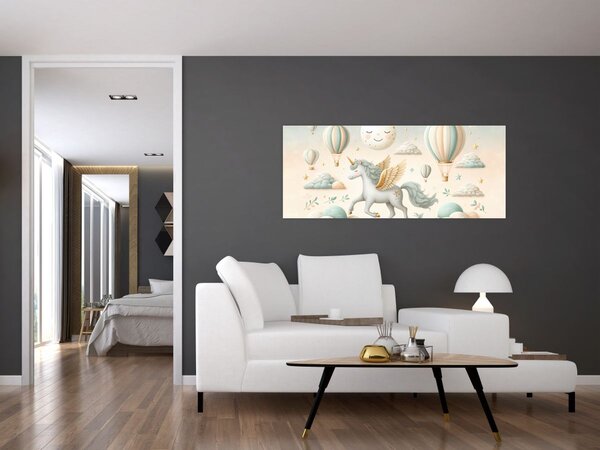 Kép - Boldog egyszarvú (120x50 cm)