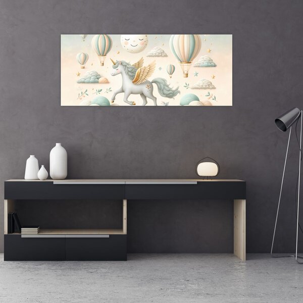 Kép - Boldog egyszarvú (120x50 cm)