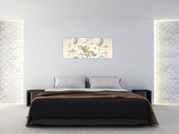 Kép - Boldog egyszarvú (120x50 cm)