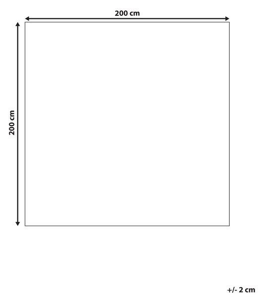Shaggy szőnyeg DEMRE Homokbézs 200 x 200 cm