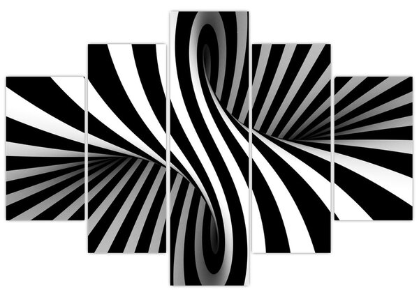 Absztrakt kép zebra csíkokkal (150x105 cm)