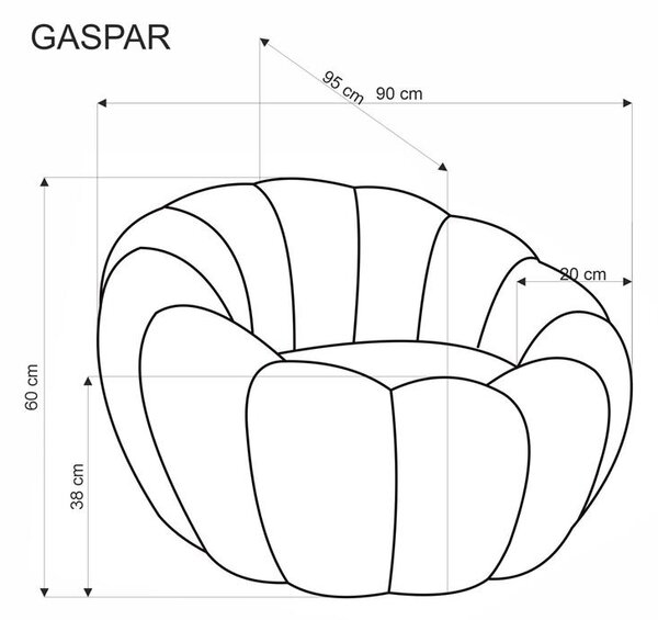 Fotel Gasparo (krém)