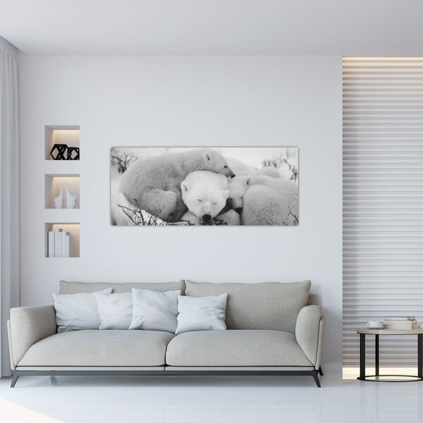 Kép - Jegesmedvék (120x50 cm)
