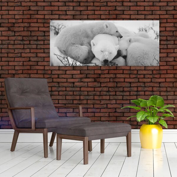 Kép - Jegesmedvék (120x50 cm)