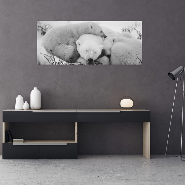 Kép - Jegesmedvék (120x50 cm)