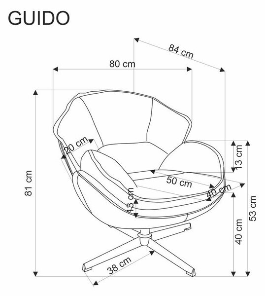 Fotel Gaudio (bézs)