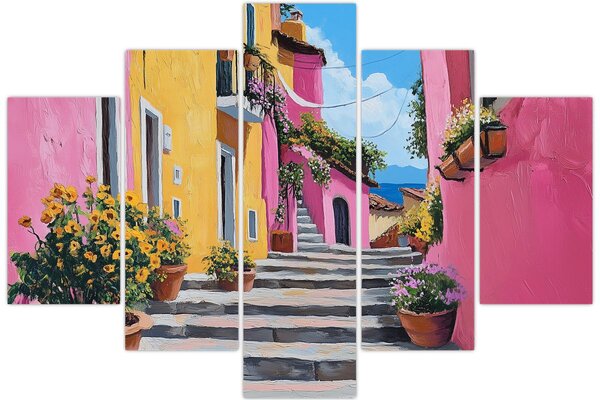 Kép - Rózsaszín sikátor (150x105 cm)