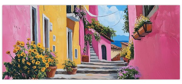 Kép - Rózsaszín sikátor (120x50 cm)