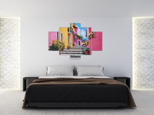 Kép - Rózsaszín sikátor (150x105 cm)