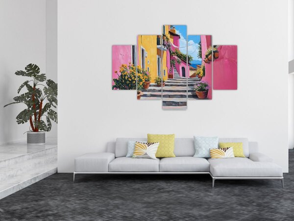 Kép - Rózsaszín sikátor (150x105 cm)