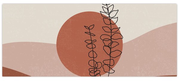 Kép - Boho levelek N⁰1 (120x50 cm)
